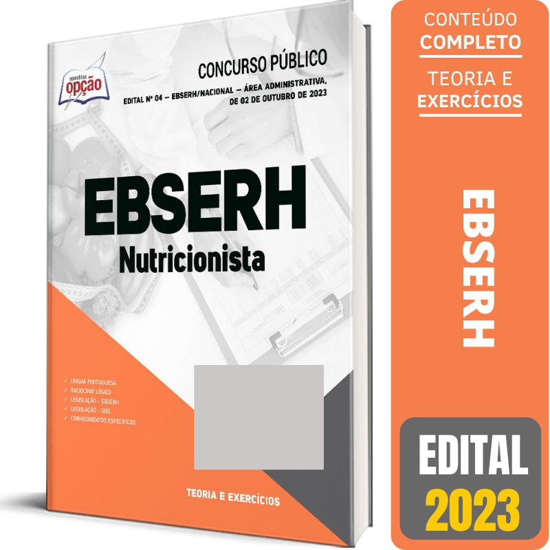 Apostila Concurso EBSERH 2023 Nutricionista Solução Cursos e