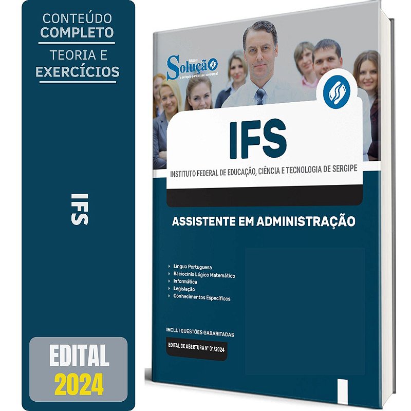 Apostila Ifs 2024 Assistente Em Administração Solução Concursos