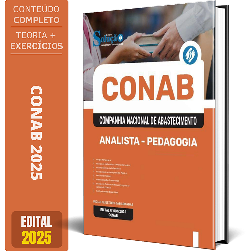 Apostila Concurso CONAB 2025 - Analista - Pedagogia - Solução Concursos ...