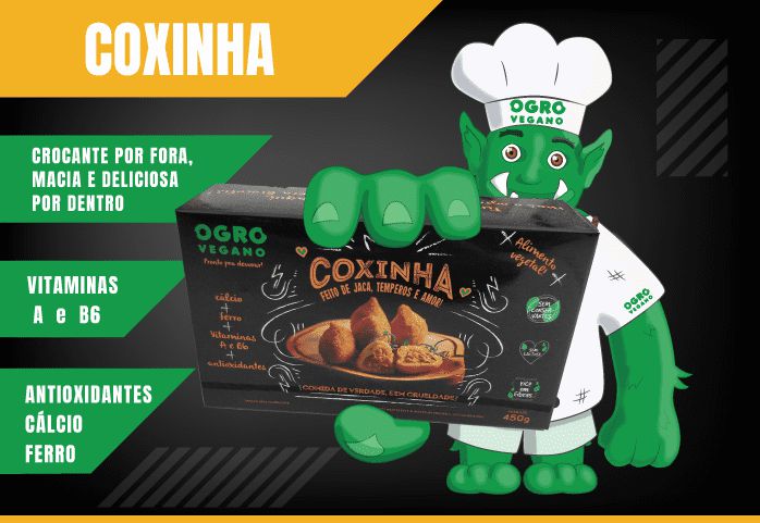 Coxinha De Jaca Ogro Vegano Comida Congelada Vegana