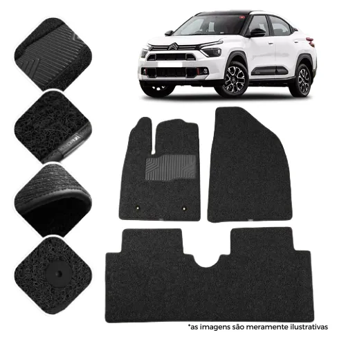 Tapete Automotivo Vinil Kapazi Citroen Basalt PRETO