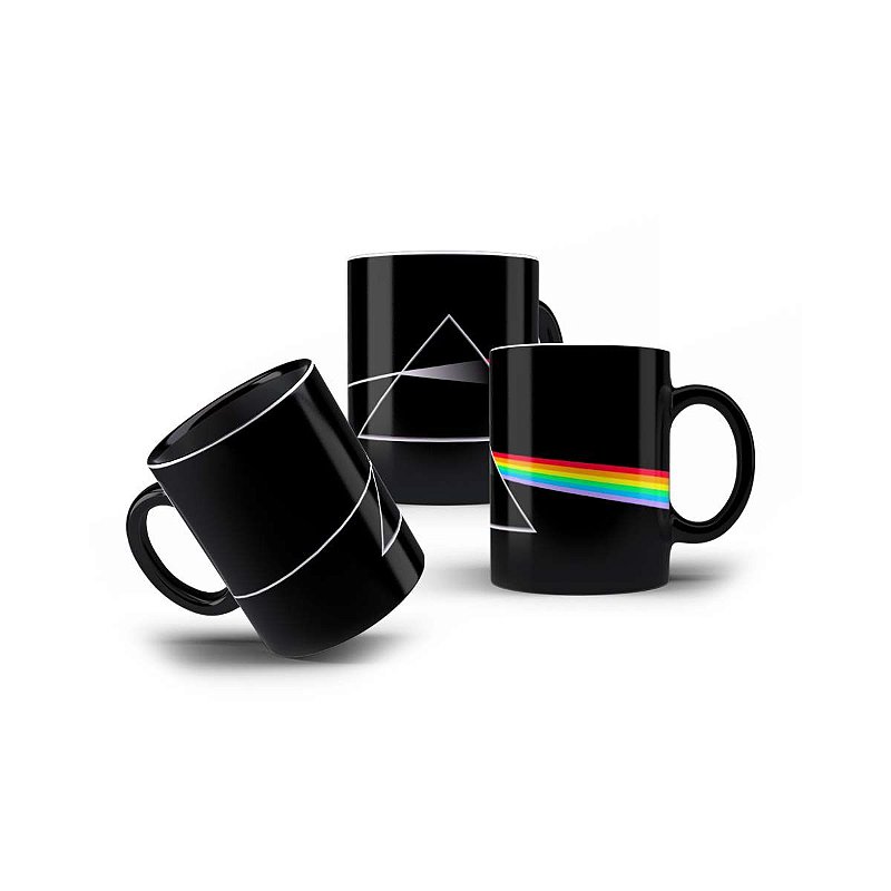 Caneca Pink Floyd Dark Side of The Moon Preta 325mL - VilelaGG - Onde  agilidade e qualidade é um prazer!