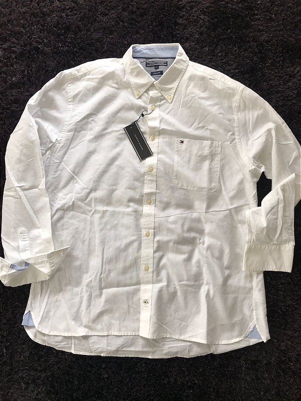 Camisa TH Oxford com bolso - Branco - XXL - ÚLTIMO DISPONÍVEL