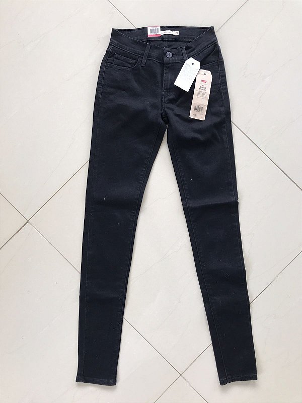 Calça Jeans Feminina LVS 710 Super Skinny - Preto - Tam 35 - ÚLTIMO DISPONÍVEL