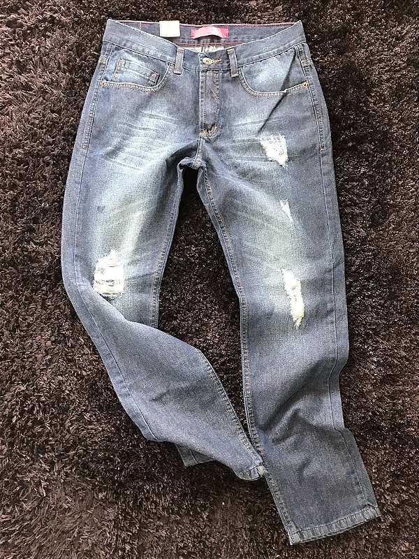 Calca Jeans TNG Destroyed Slim - Blue Jeans - ÚLTIMOS DISPONÍVEIS