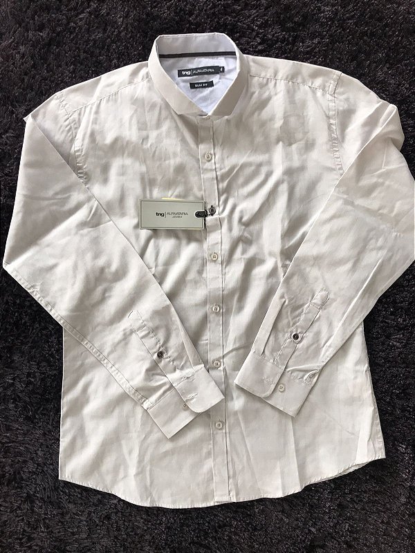 Camisa TNG Slim Fit Lisa - Cinza Claro - TAM 4 - ÚLTIMO DISPONÍVEL
