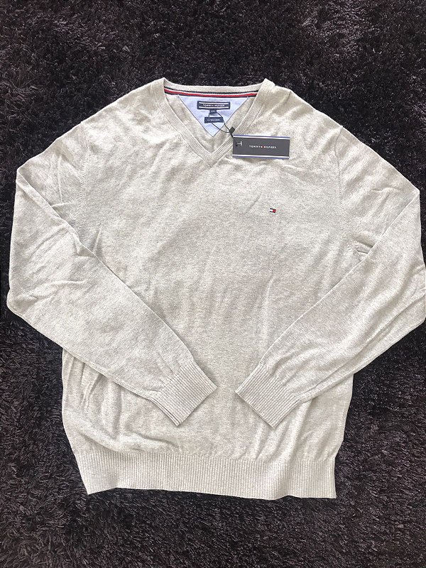 TH Linen V Neck Cashmere - Cinza Mesclado XXL/GGG - ÚLTIMO DISPONÍVEL