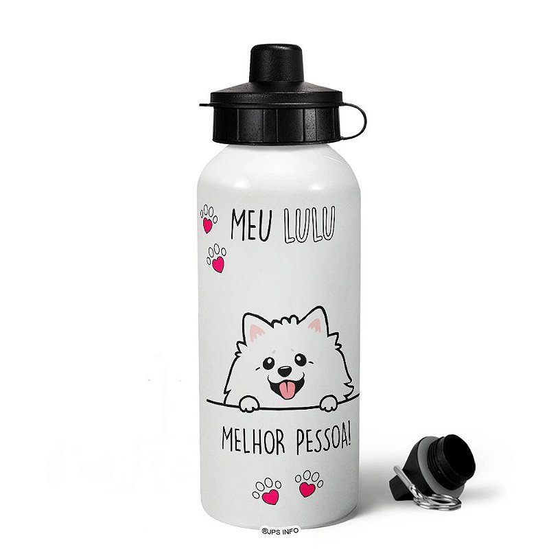 Garrafa Squeeze MQ - Meu Lulu Spitz, melhor pessoa! M2 - Fun Geek Store