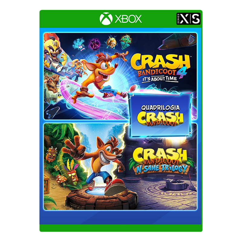 Crash Bandicoot - Quadrilogia - Xbox One e Series S/X - Midia