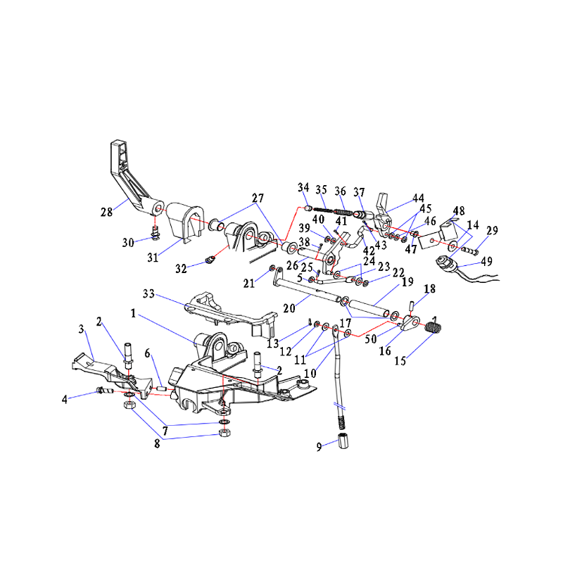 Motor De Popa Hidea 30 HP 30 FHEL(S)-YMH Vista Explodida Conjunto