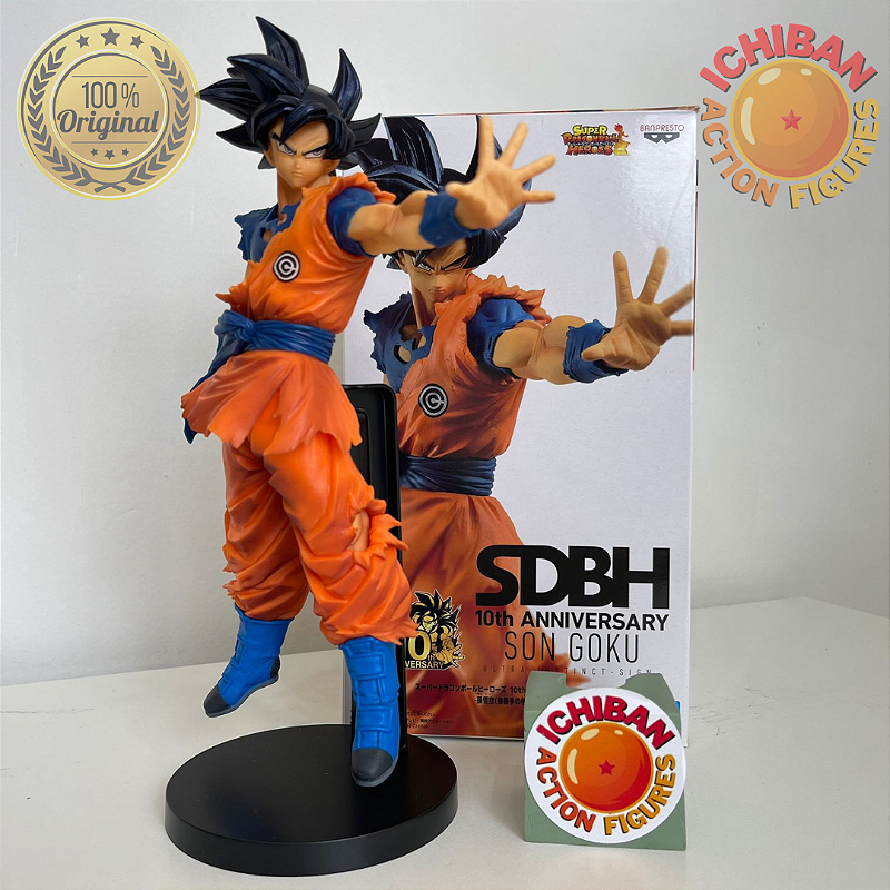 SON GOKU UI INCOMPLETO DRAGON BALL HEROES TRANSCENDENT 10° ANNIVERSARY  BANPRESTO 100% ORIGINAL COM CAIXA