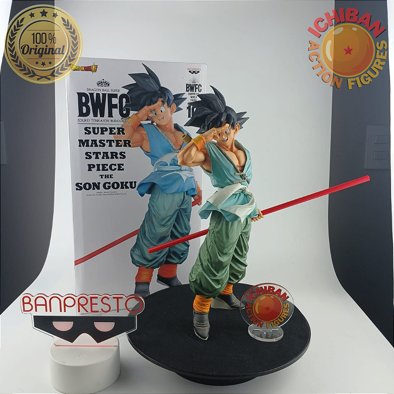 SON GOKU COM BASTÃO ROUPA VERDE DRAGON BALL Z SMSP X BWFC THE