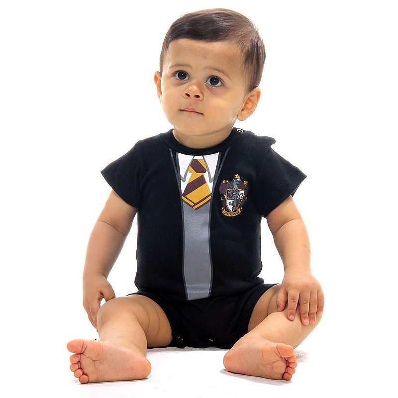 Body Roupa Bebê Harry Filme Speak Mandrake Potter Infantil  Cor:Branco;Tamanho:G