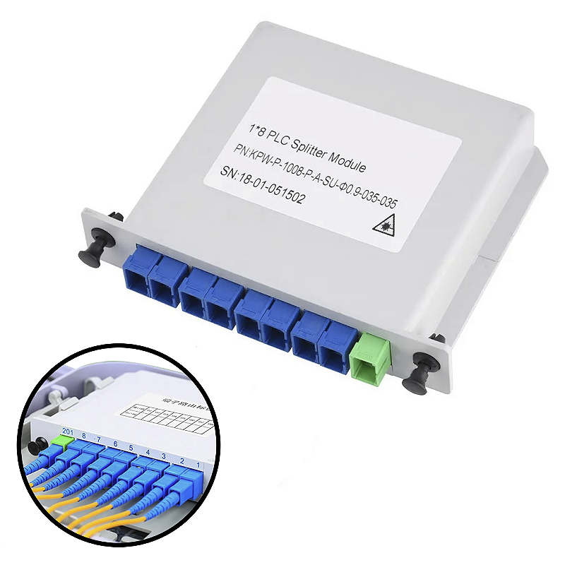 SPLITTER BOX LGX | 1X8 | SC/APC PARA SC/UPC - Fibras Net SP