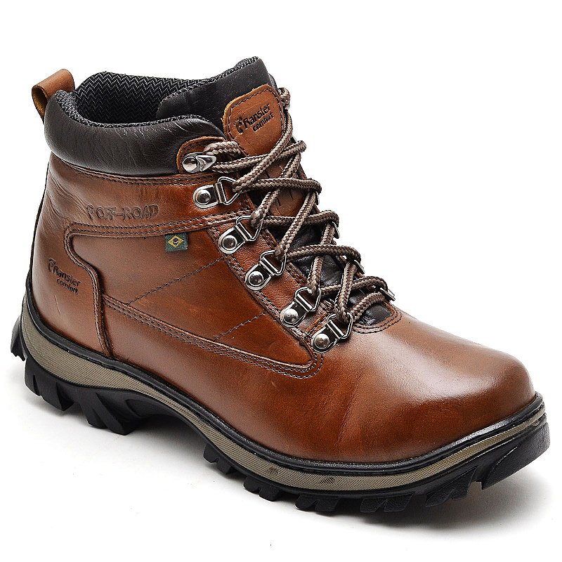Coturno Adventure Masculino Em Couro Cano Curto 5100