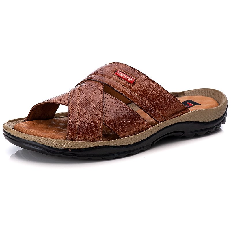 Sandália Macia Chinelo Masculino Couro Legítimo 807