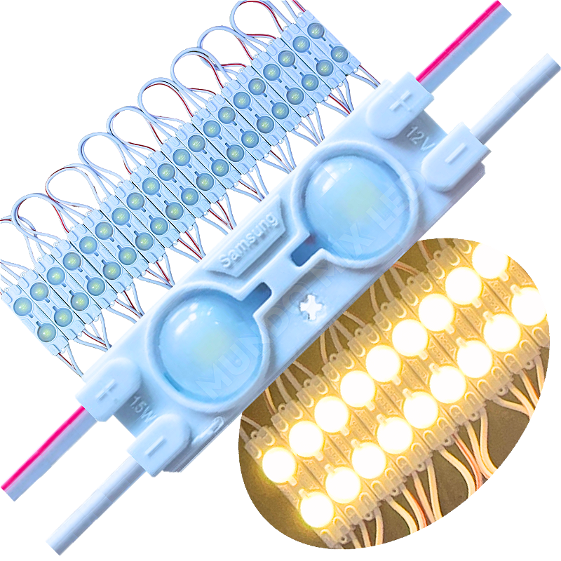 Módulo LED Injetado 7025 4cm 2-LEDs 1w Branco Quente 3000k 12v - Modulo ...