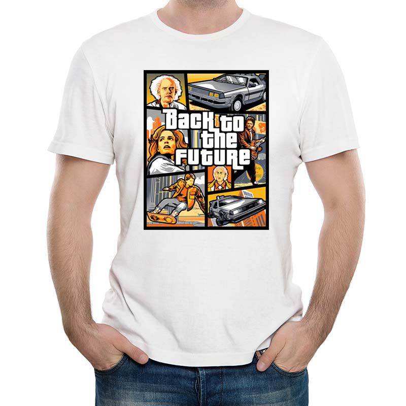 Camiseta Feminina Preta GTA De Volta Para o Futuro