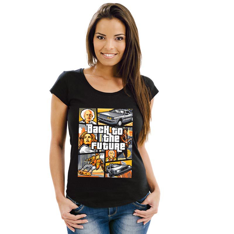 Camiseta Premium Feminina Branca de mangas GTA De Volta Para o