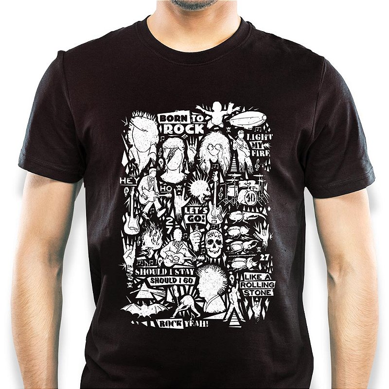 Camiseta rock 27 Club Premium  100% Algodão - Roquenrou