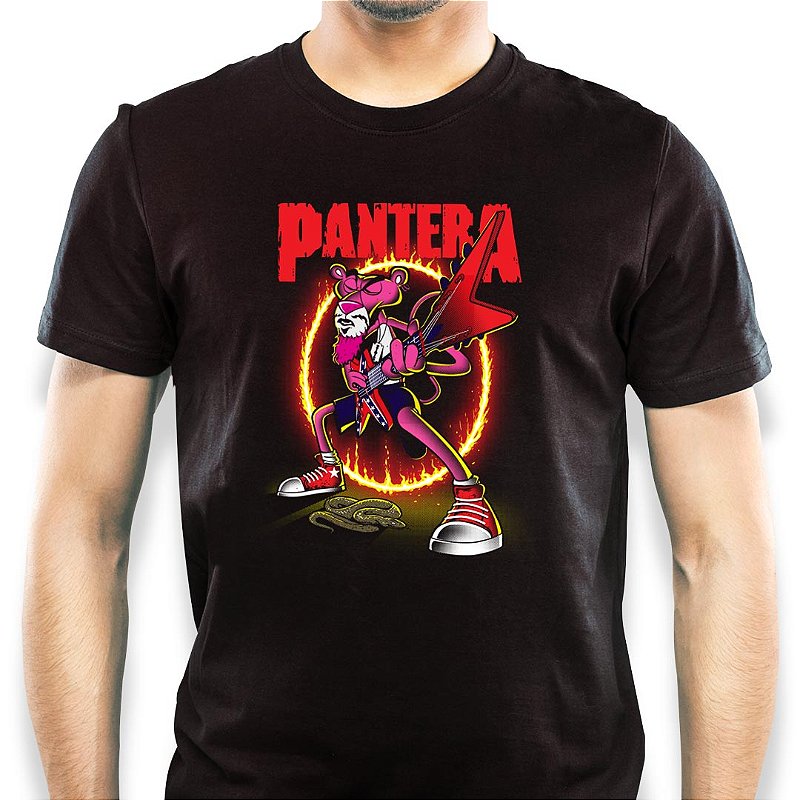 Camiseta Pantera Cor de Rosa Premium |100% Algodão Roquenrou