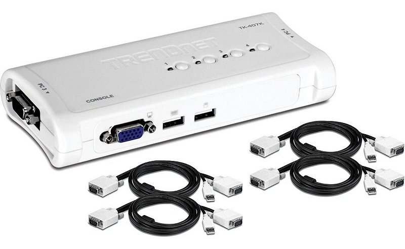 TK-407K - Chaveador KVM 4 Portas USB 4 Trendnet - Digital Par