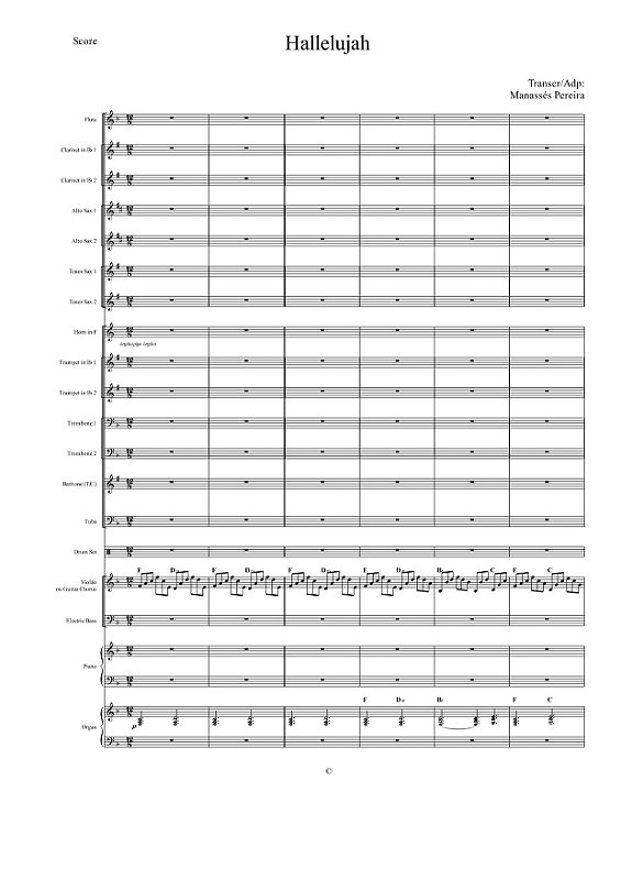 Aleluia(Hallelujah) Alexandra Burke Arranjos e Partituras