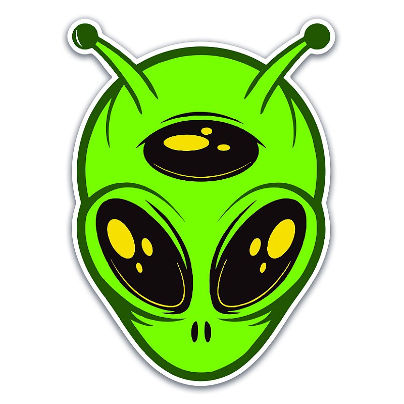 Extraterrestre De Desenhos Animados Legal Com Três Olhos
