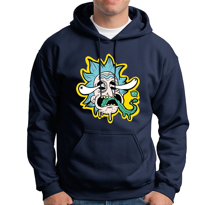 Moletom Canguru Rick And Morty Anime Unissex Blusa de Frio