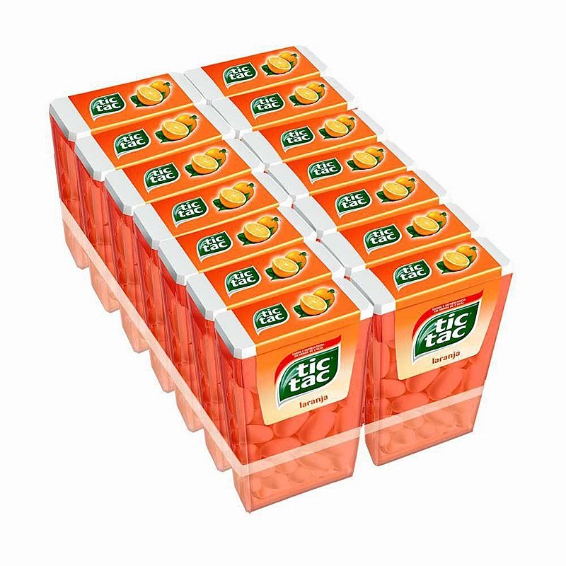 Pastilha TIC TAC LARANJA 200g - c/ 12 un - Santa Cruz Doces