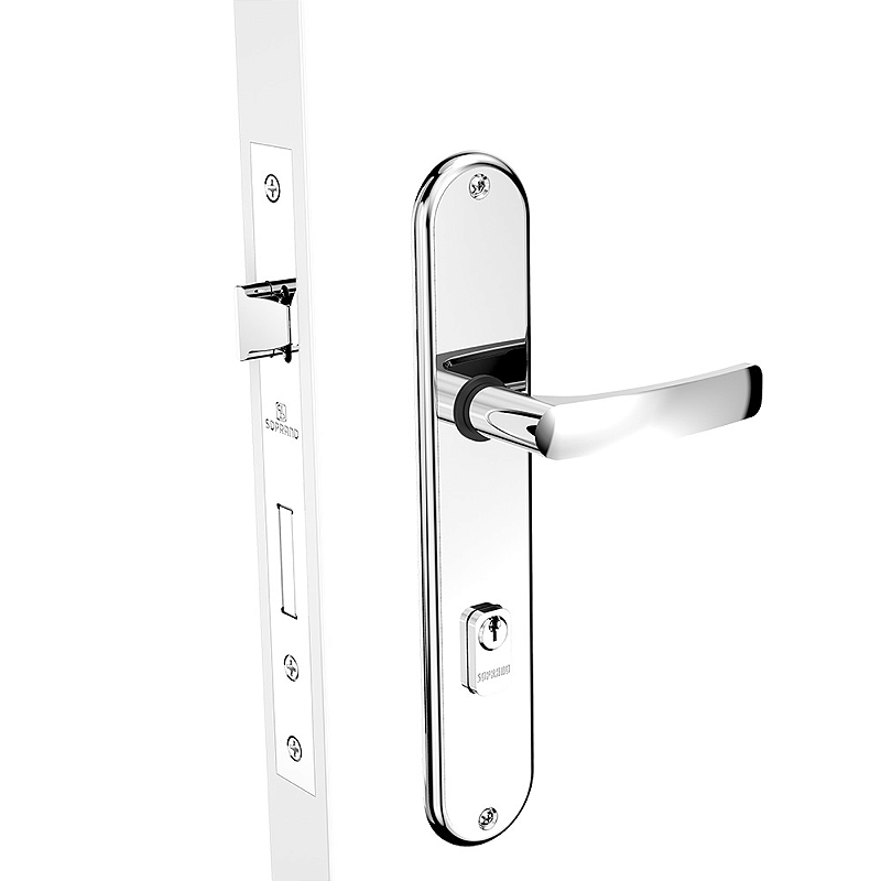 Fechadura Soprano Pali externa cromada ESP19 (55x70 PY53) – Modelo
