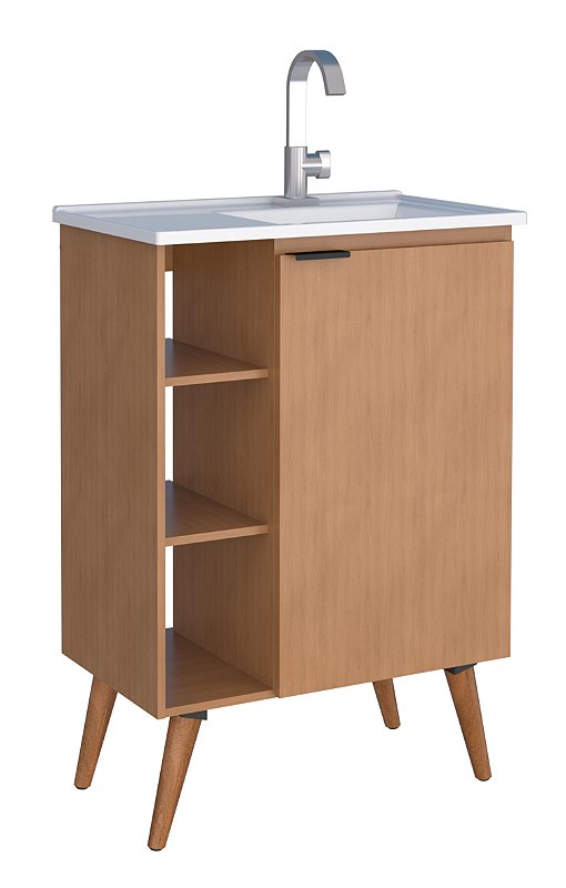 Toucador de Madeira Hortênsia 60cm JQB com Pés – Cozimax - Tocco