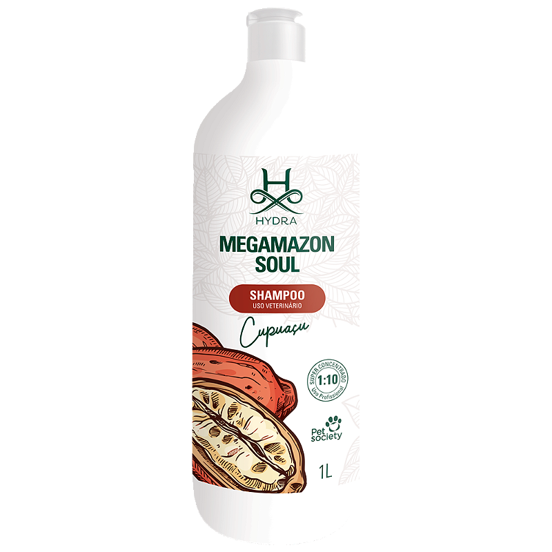 Shampoo Hydra Megamazon Soul 1L – Limpeza Profunda - Time Pets