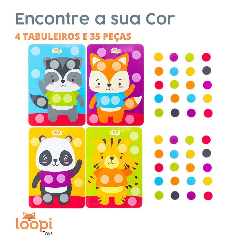 Encontre Sua Cor Loopi Toys Jogos Educativos