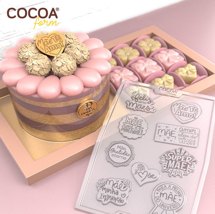 Forma de chocolate para o dia das mães - 3D Monkey - Formas para ...