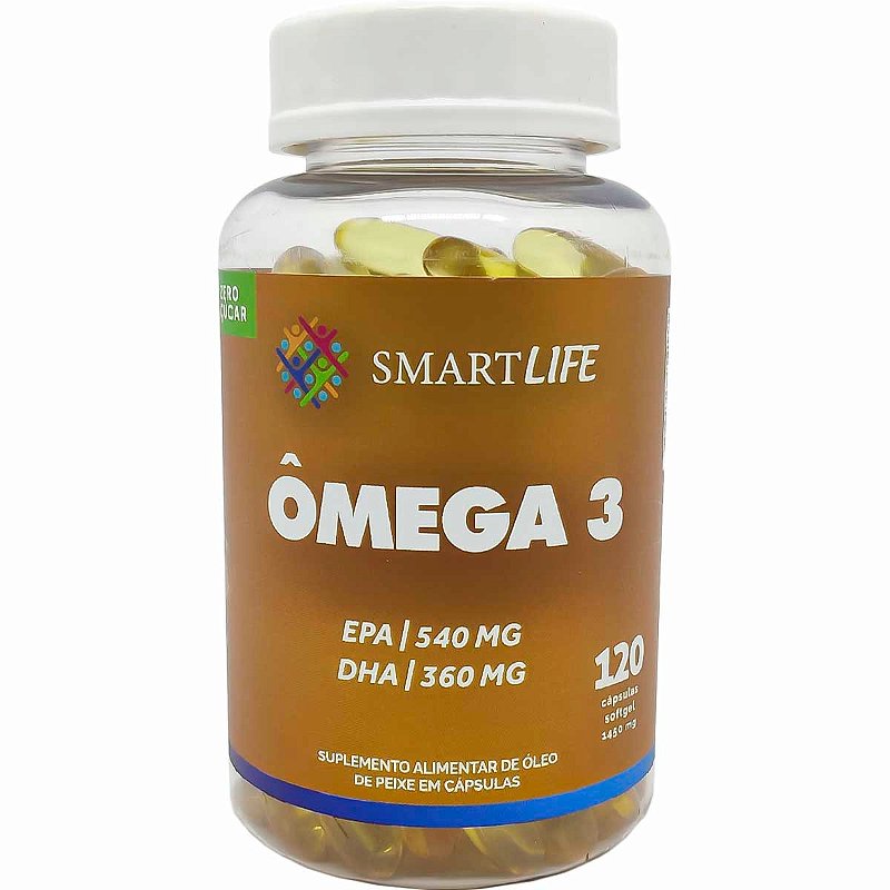 Suplemento Ômega 3 Melhora Memória e Concentração 1000mg 120 Cápsulas