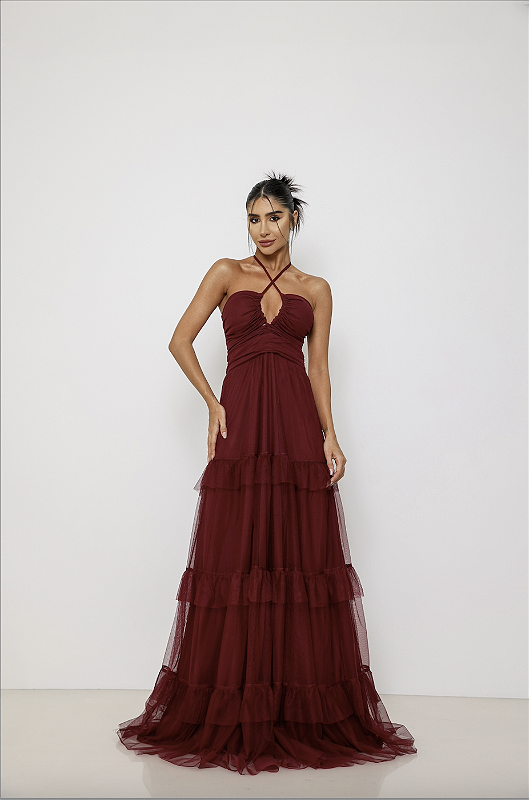 Vestido Longo Marsala Labonna