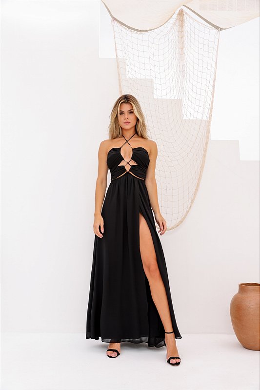 Vestido Longo Enila Preto Labonna