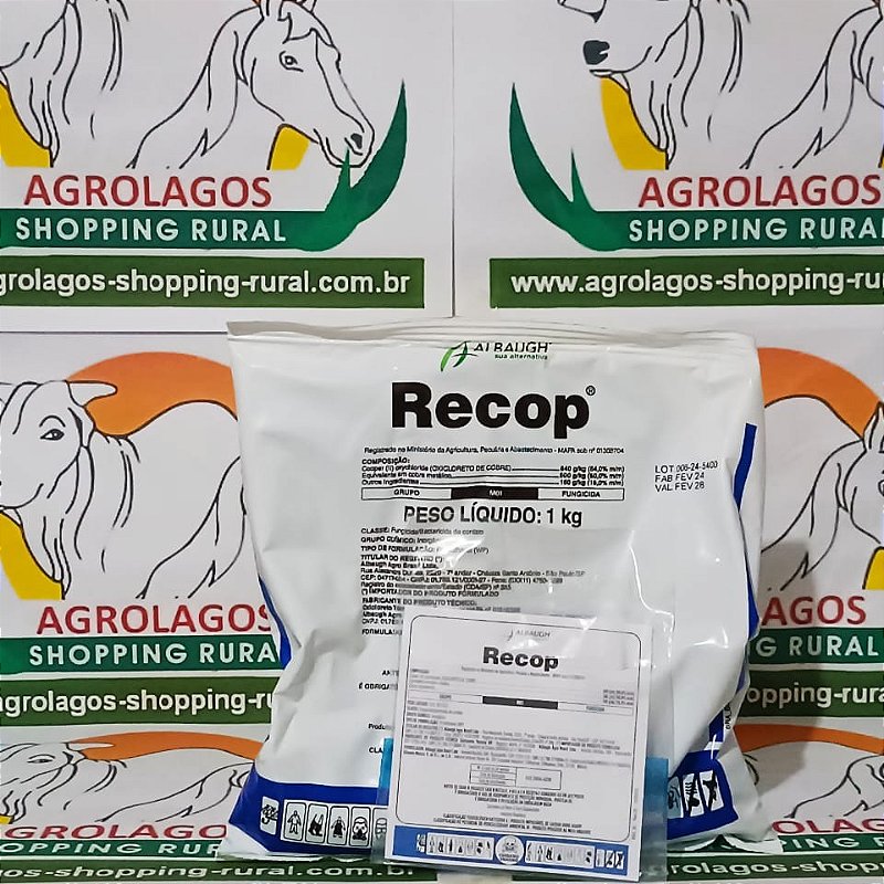 Fungicida bactericida RECOP 1 Kg - Cúprico de contato - Agrolagos ...