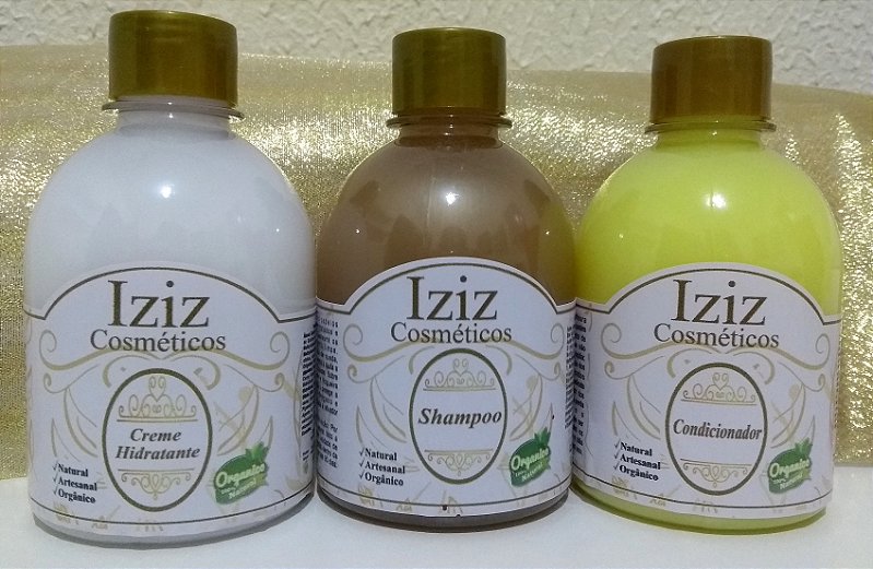 Linha orgânica controle de queda e caspa tamanho pequeno - Essência de erva doce ou buriti