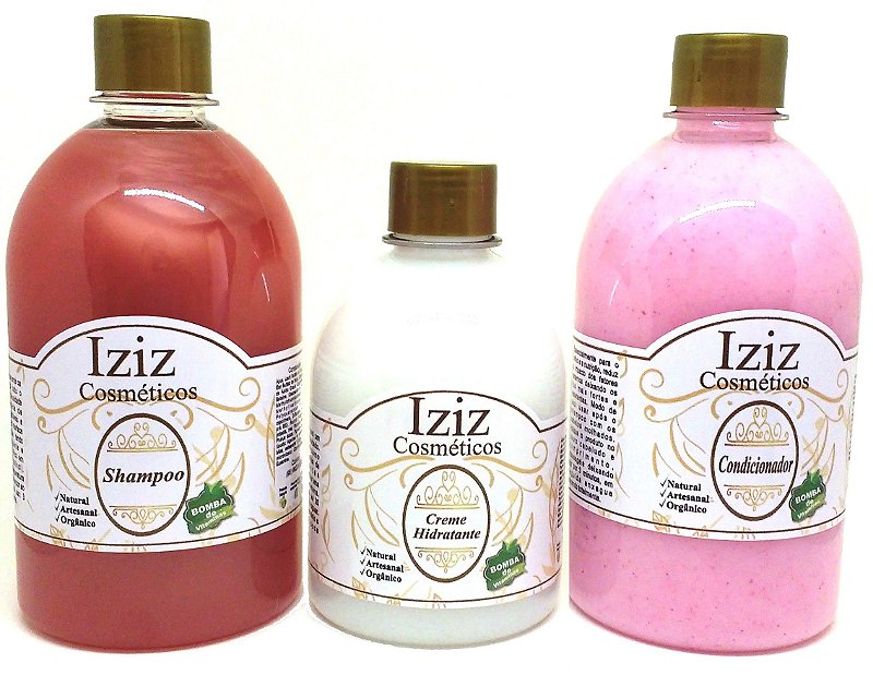 Linha de crescimento capilar (tamanho médio) - Essência Morango