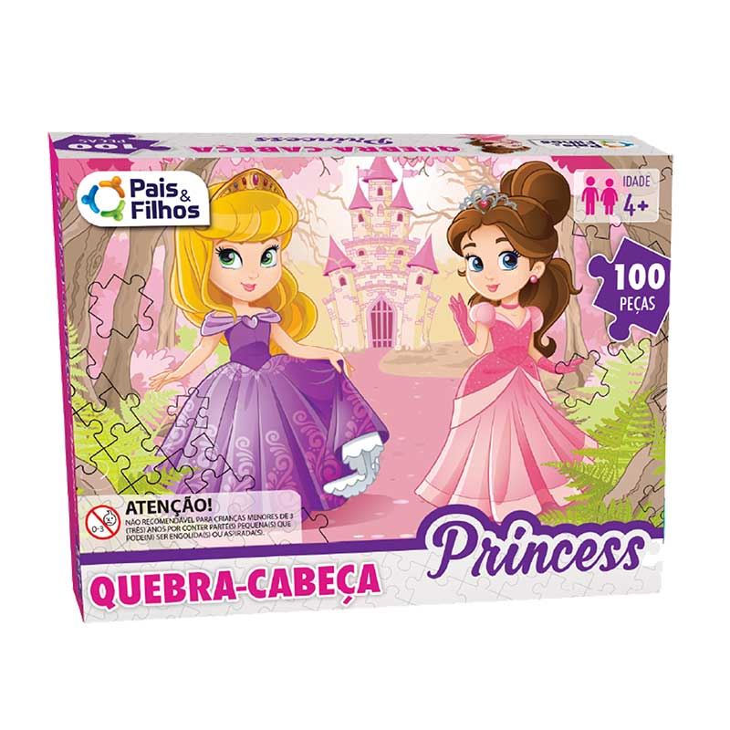 Quebra-cabeça 100 Peças Disney Princesa Metalizado Jak