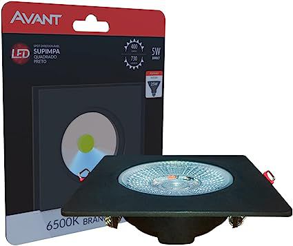 Spot LED Avant Supimpa 5W Quadrado Embutir 6500K