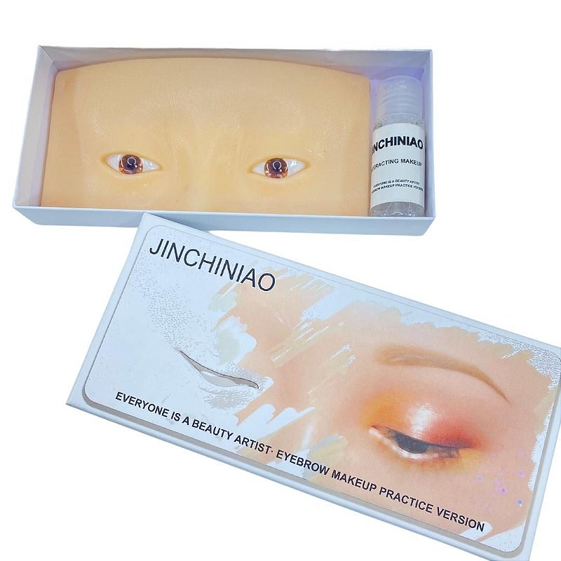 Realista 3D Silicone Eyes Face Maquiagem Prática Board, pele