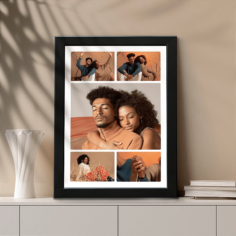Quadro montagem com 5 fotos foto store foto store produtos