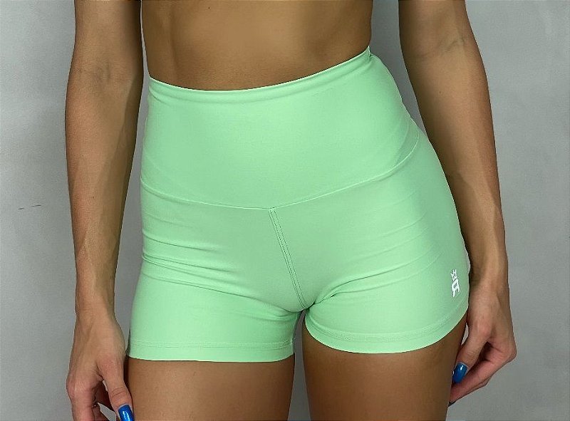 Shorts Fitness Curto Compress Feminino ROMA Verde Claro - Roupas