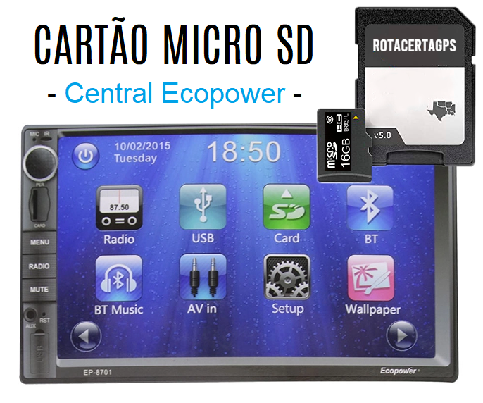 Cartão Micro Sd Gps 2025 iGo Navione / Multimidia Ecopower EP