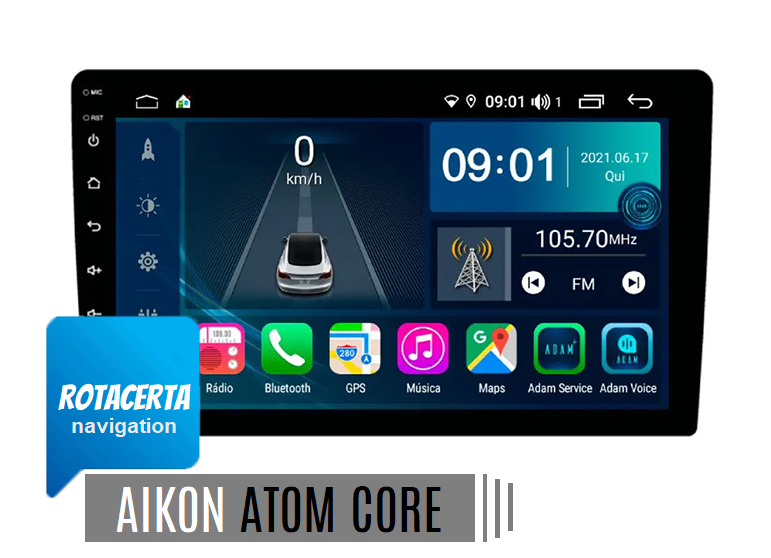 Atualização Gps Central Aikon Atom Core / iGO Android 2026