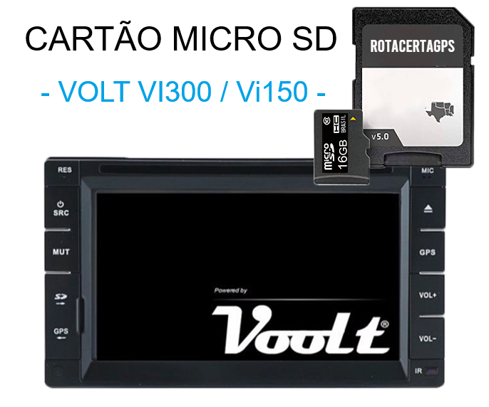 Cartão GPS Central Voolt Plataforma VI300 / Vi150 - Navegador iGo