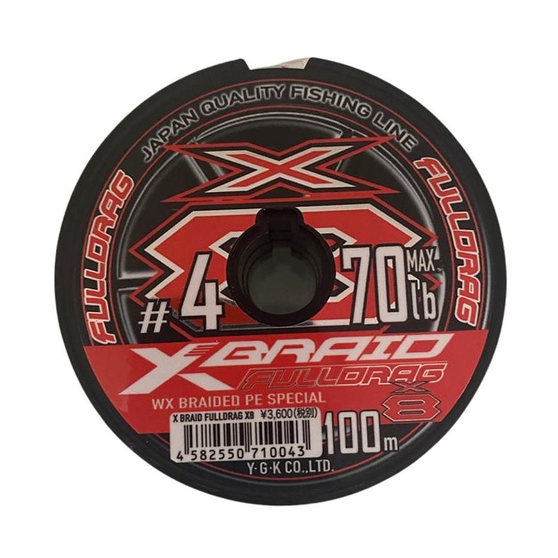 Linha Multifilamento X-Braid Fulldrag X8 70lb - 0,33mm - 100m